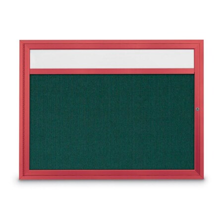 United Visual Products Slim Enclosed Corkboard, 30"x36", Gold Alum Frame/Medium Grey UVEB3036-GOLD-MEDGRY
